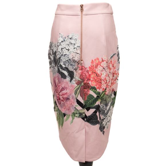 Ted Baker Pink Soella Palace Garden Floral Pencil Skirt Size 1 - Picture 3 of 10